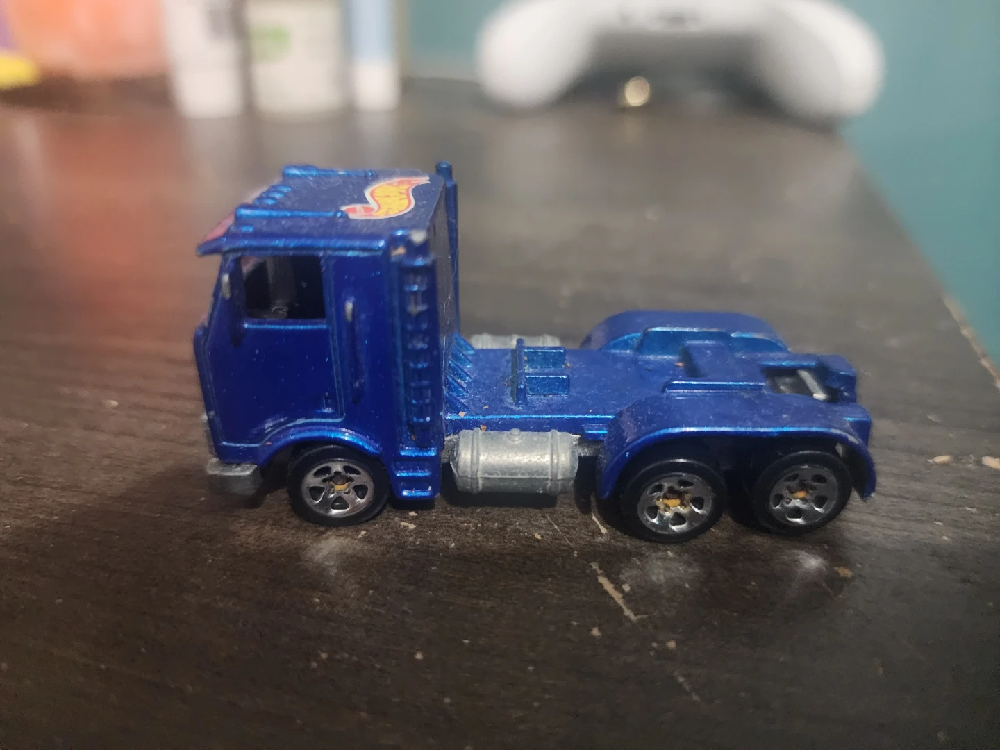 Hot Wheels Blue Semi Truck Toy - photo 2