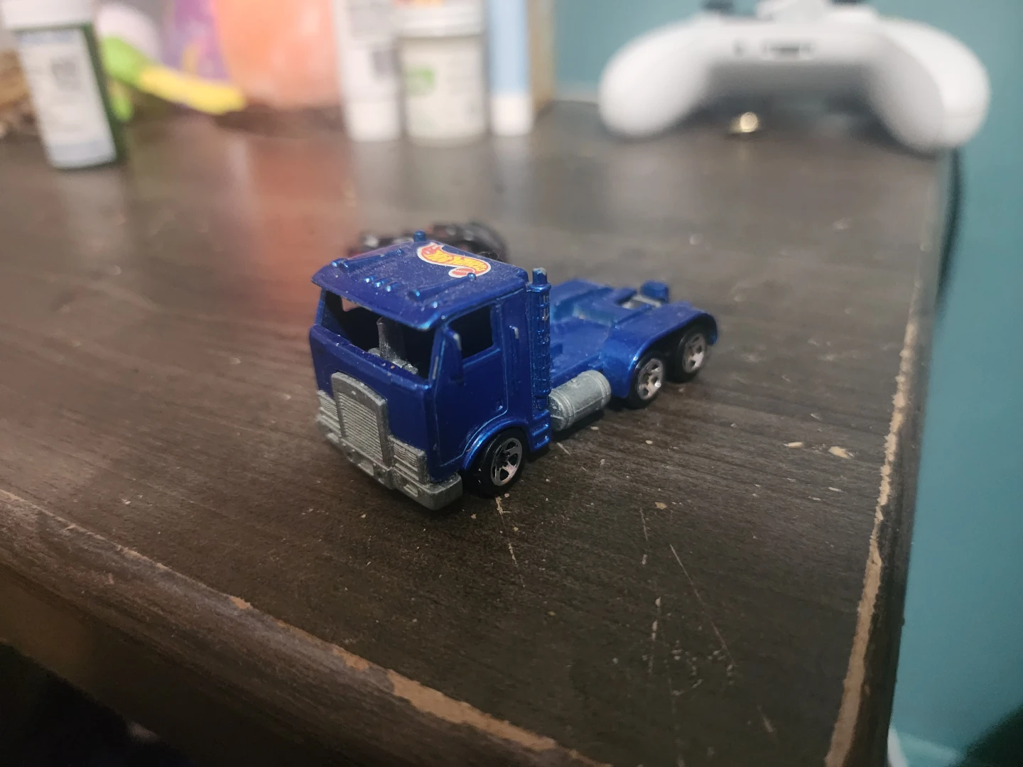 Hot Wheels Blue Semi Truck Toy - photo 3