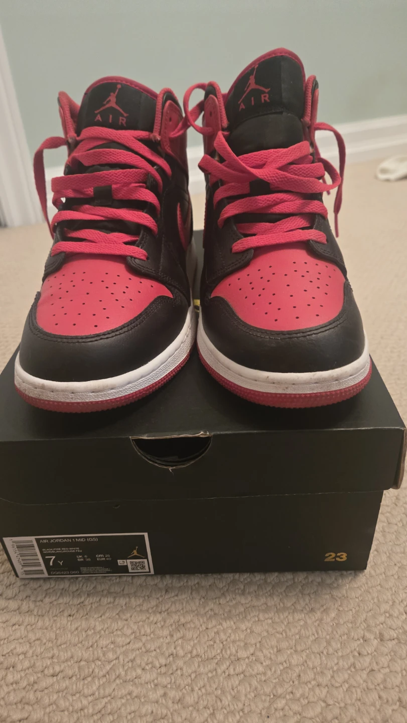 Air Jordan 1 Mid (GS) Youth Sneakers - photo 2