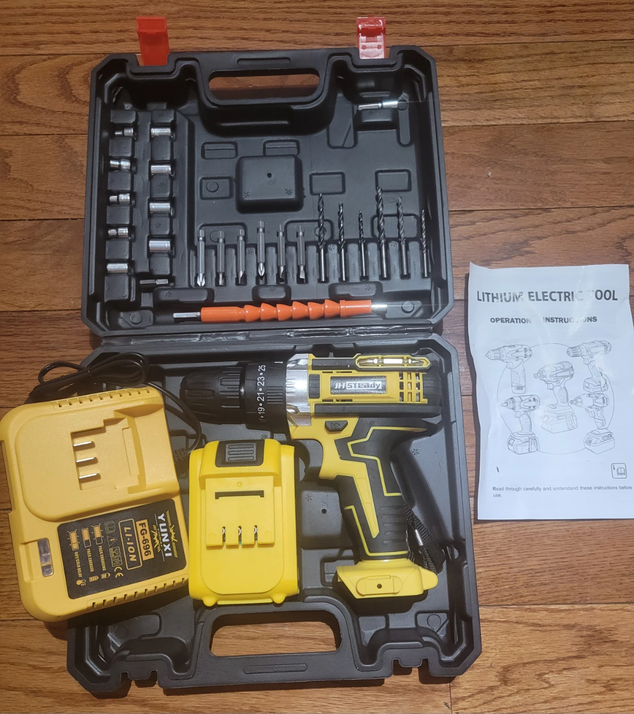 NEW Cordless Hammer Drill Set with 1 Battery 4.0Ah