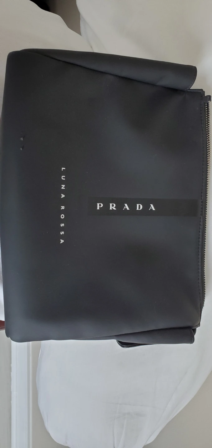 PRADA Luna Rossa Black Clutch Bag