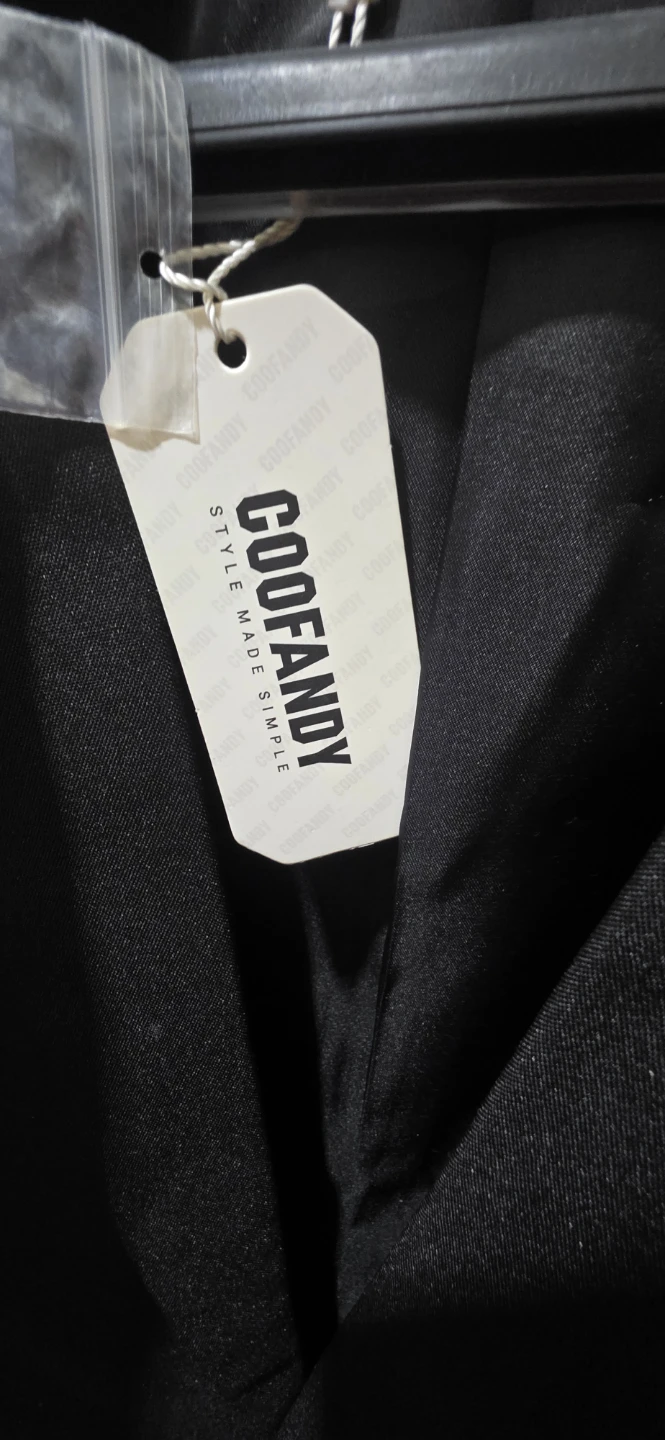 COOFANDY Black Blazer - 100% Polyester⚽