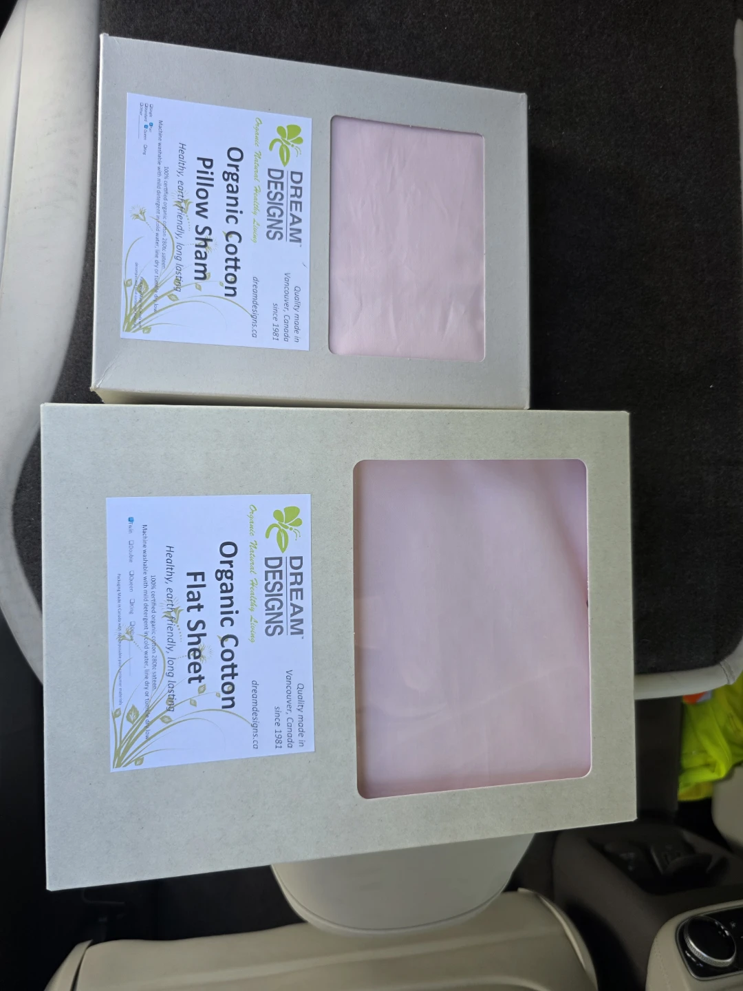 Dream Designs Organic Cotton Pillow Sham & Flat Sheet Set - Pink