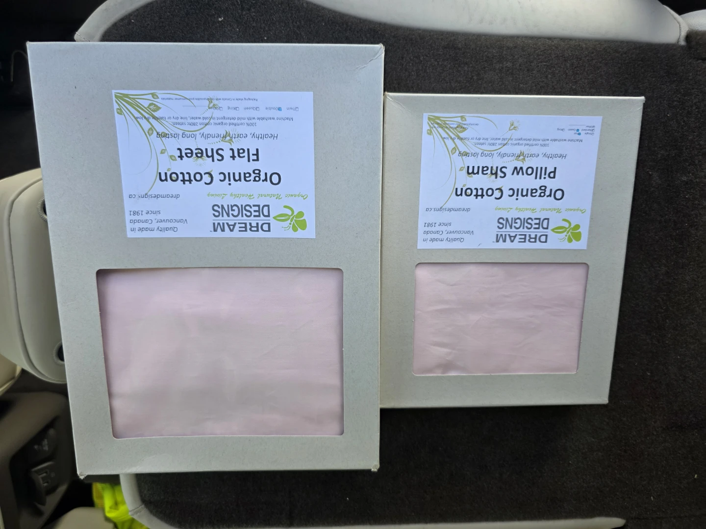 Dream Designs Organic Cotton Pillow Sham & Flat Sheet Set - Pink - photo 2
