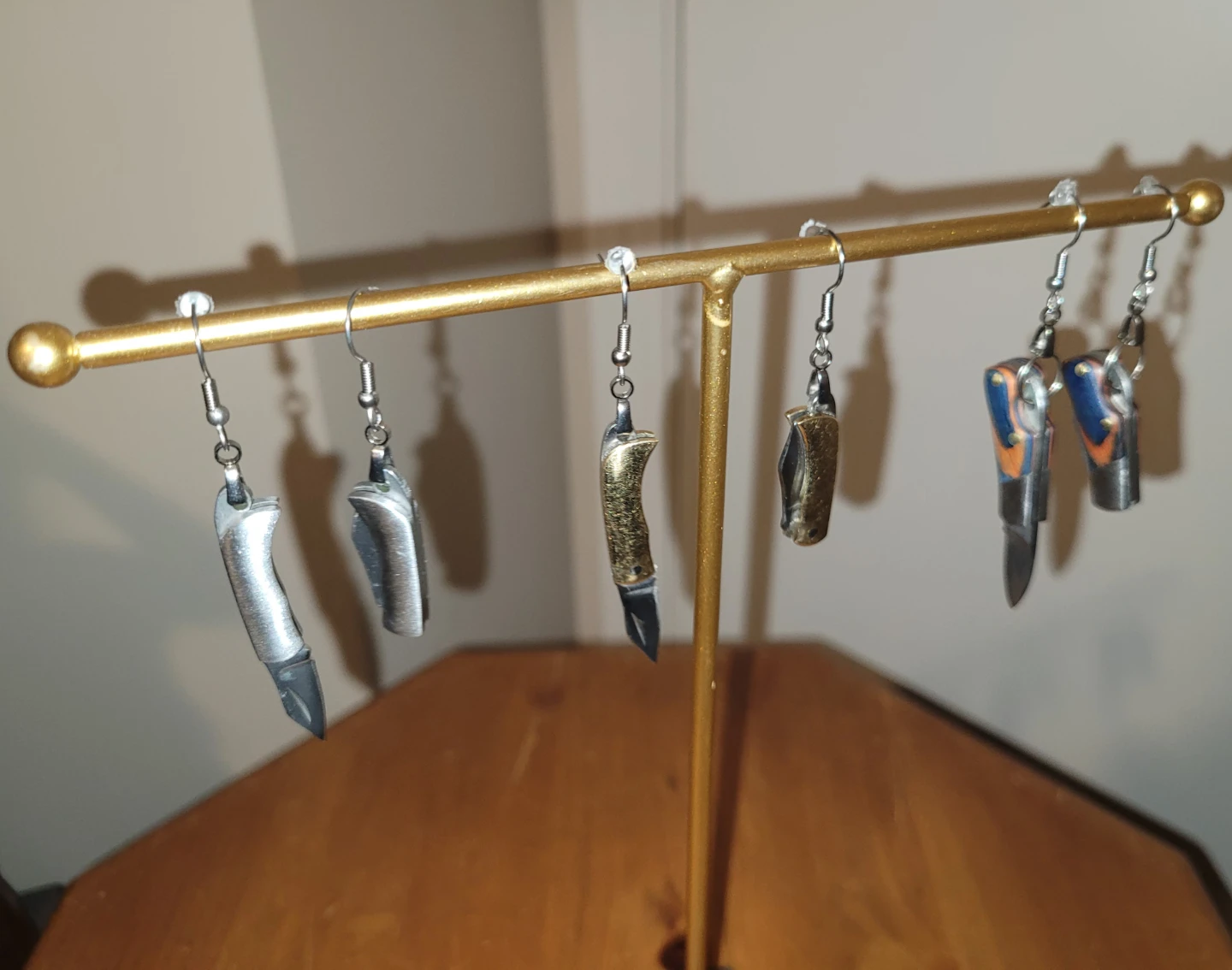 Miniature Folding Knife Earrings - 3 Different Colors Available - photo 2