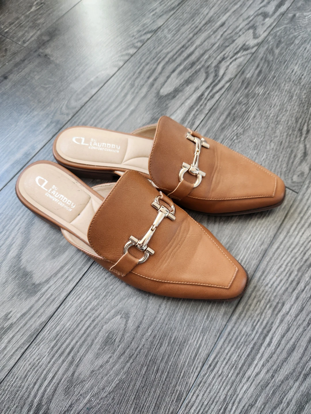 CL by Laundry Brown Mules Size 8.5