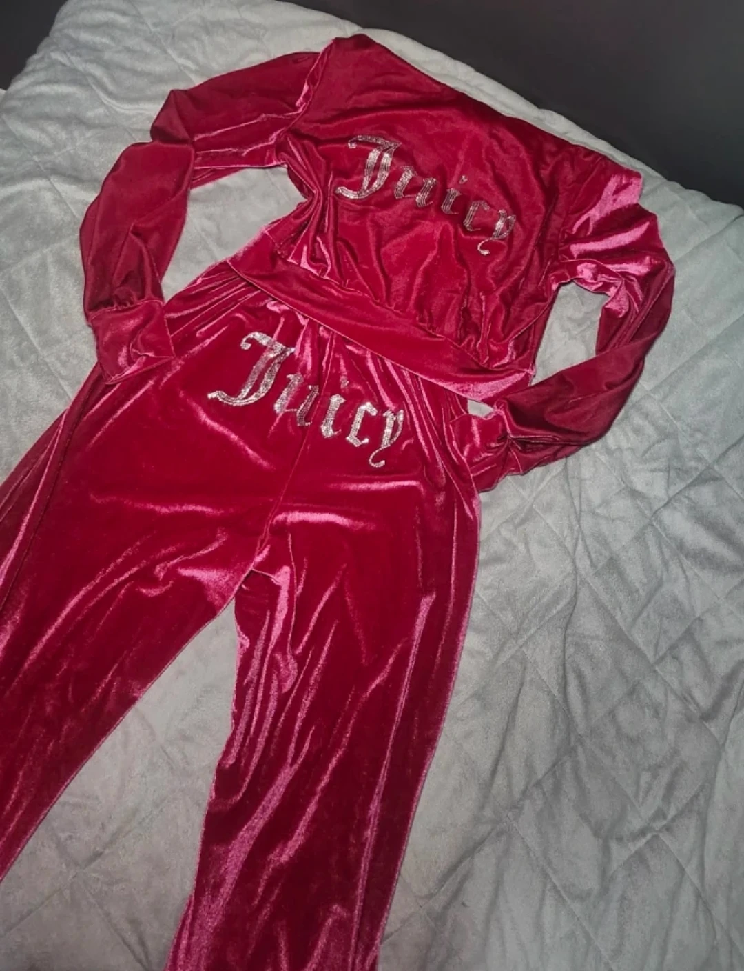 Juicy Couture Velour Tracksuit Set - Pink
