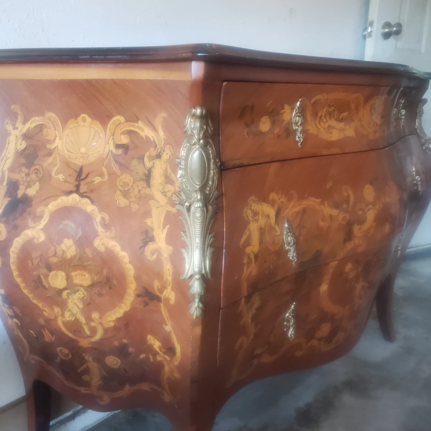 Antique Inlaid Commode Chest of Drawers - photo 2