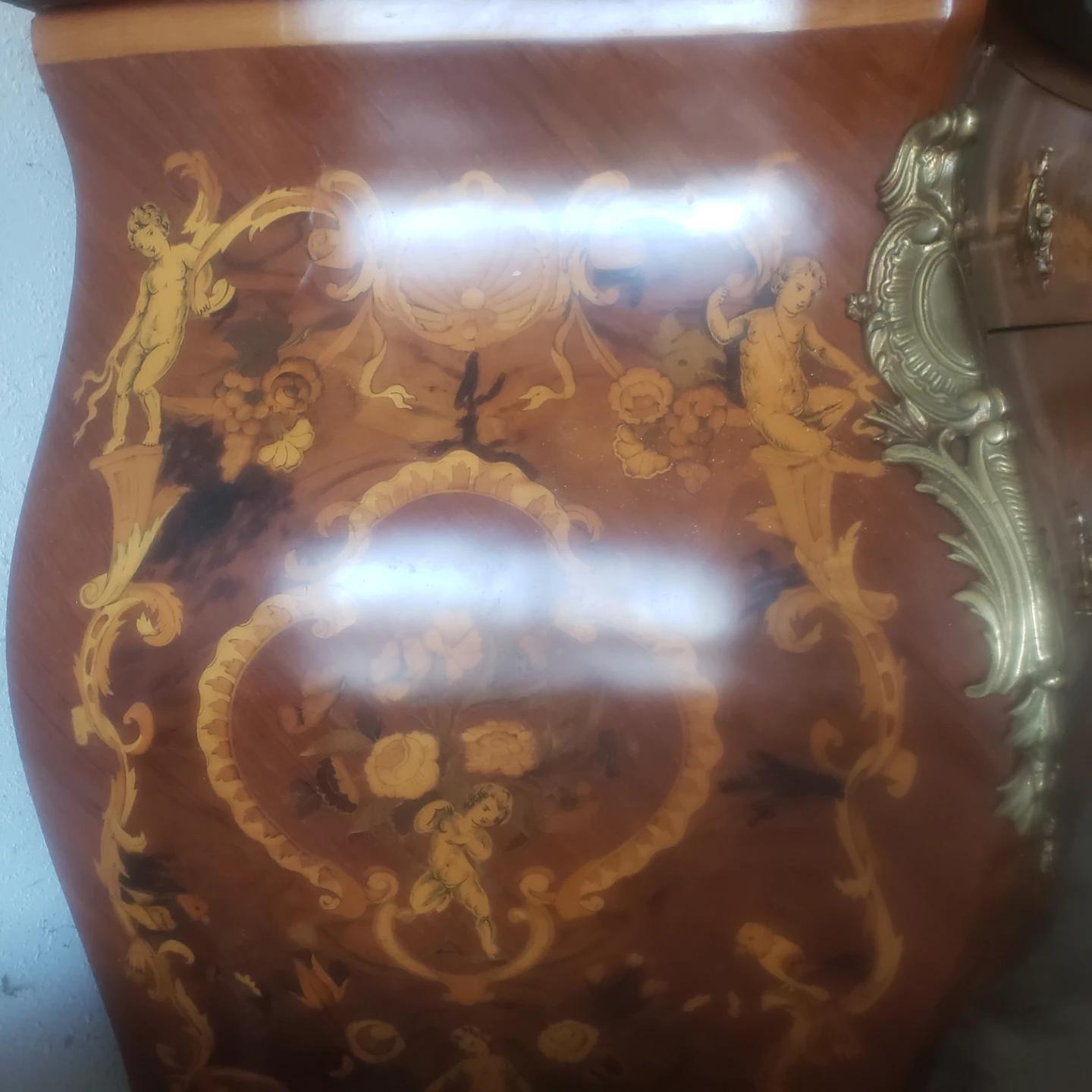 Antique Inlaid Commode Chest of Drawers - photo 3
