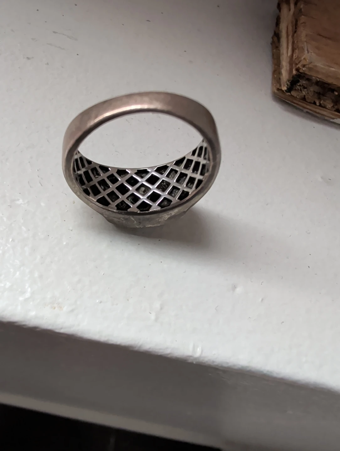 Men's Silver Ring with sapphire - photo 3