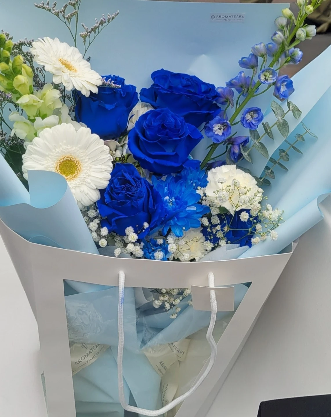 Aromatears Floral Co. Blue Rose Bouquet