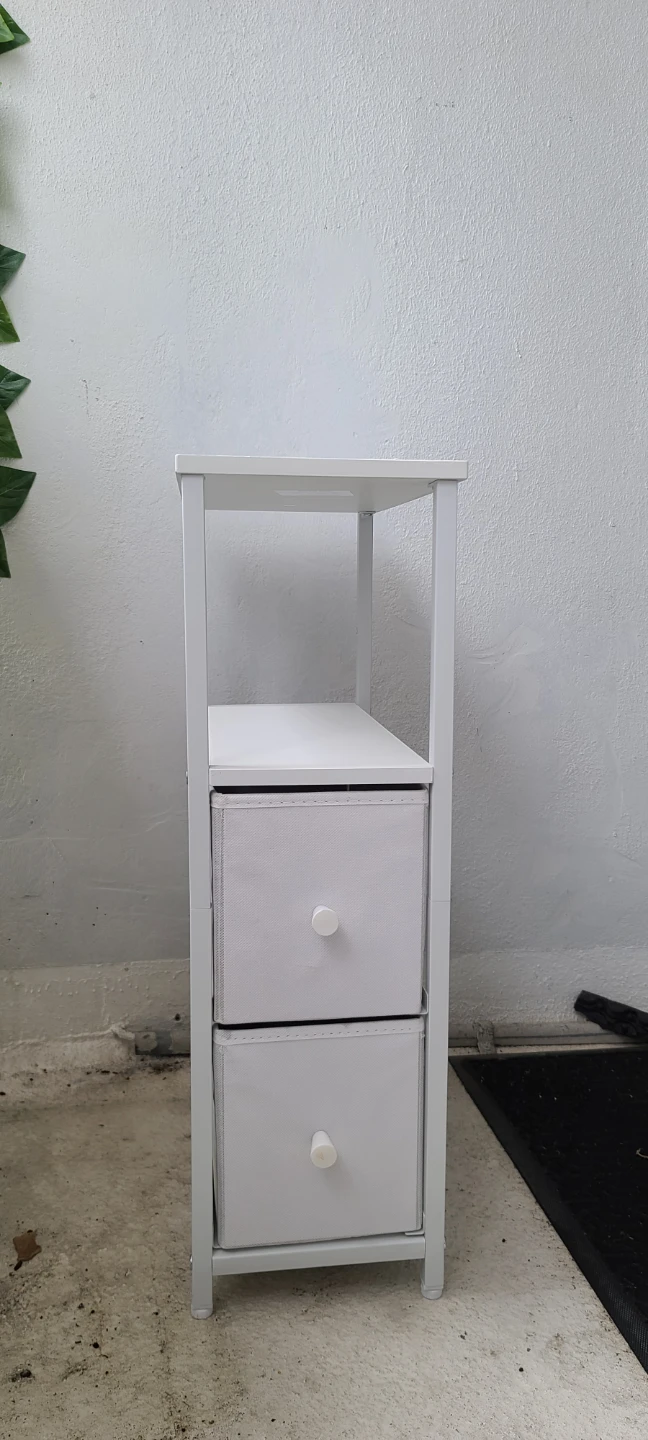 White 2-Drawer Storage Unit