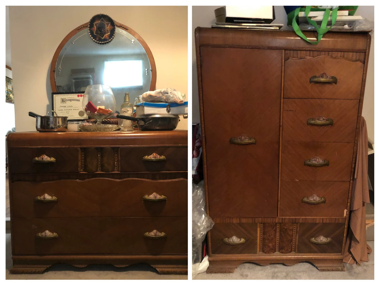 Antique dresser set