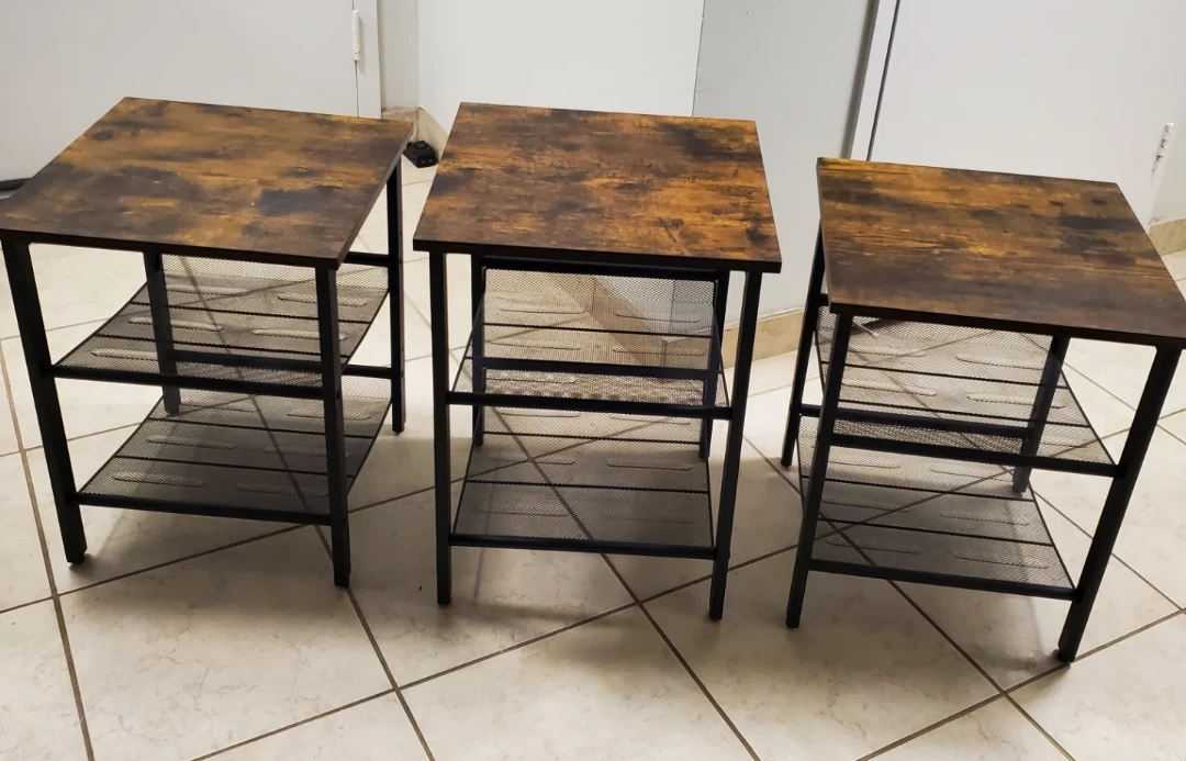 Rustic metal tables