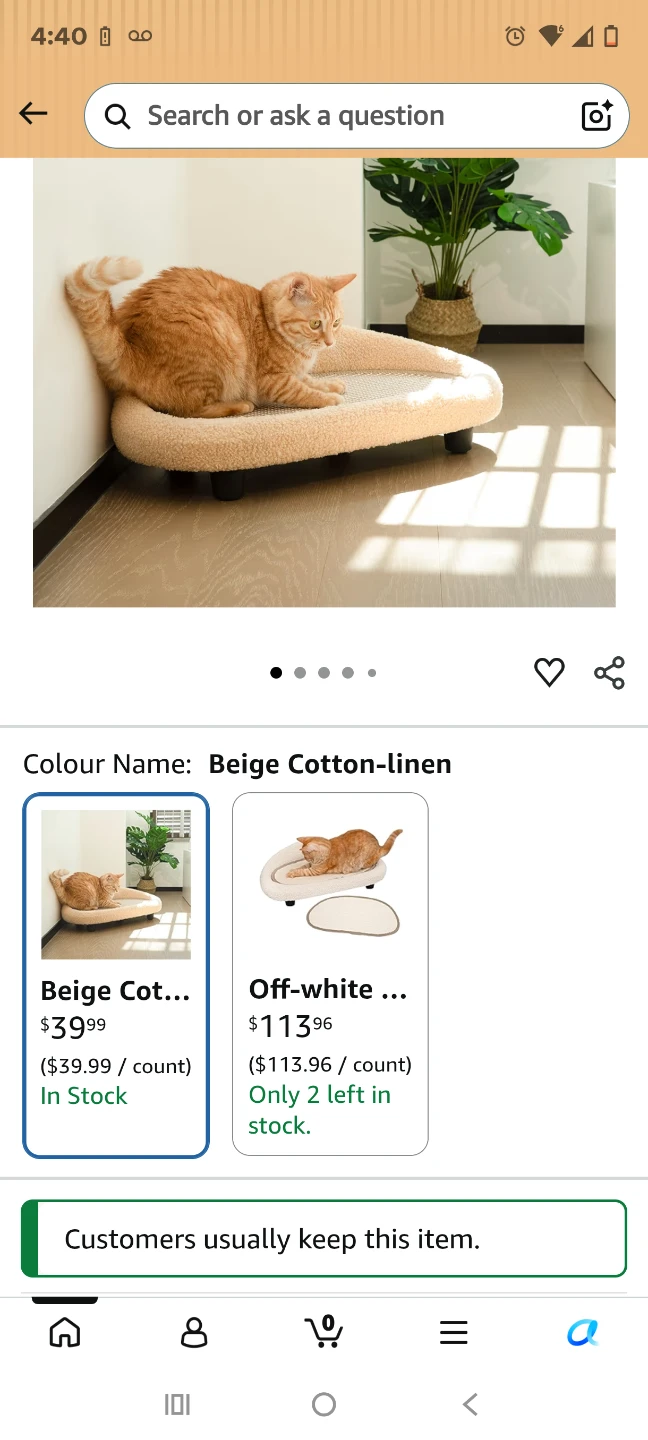 Cat Scratching Post Lounger with Refill Pad - photo 4