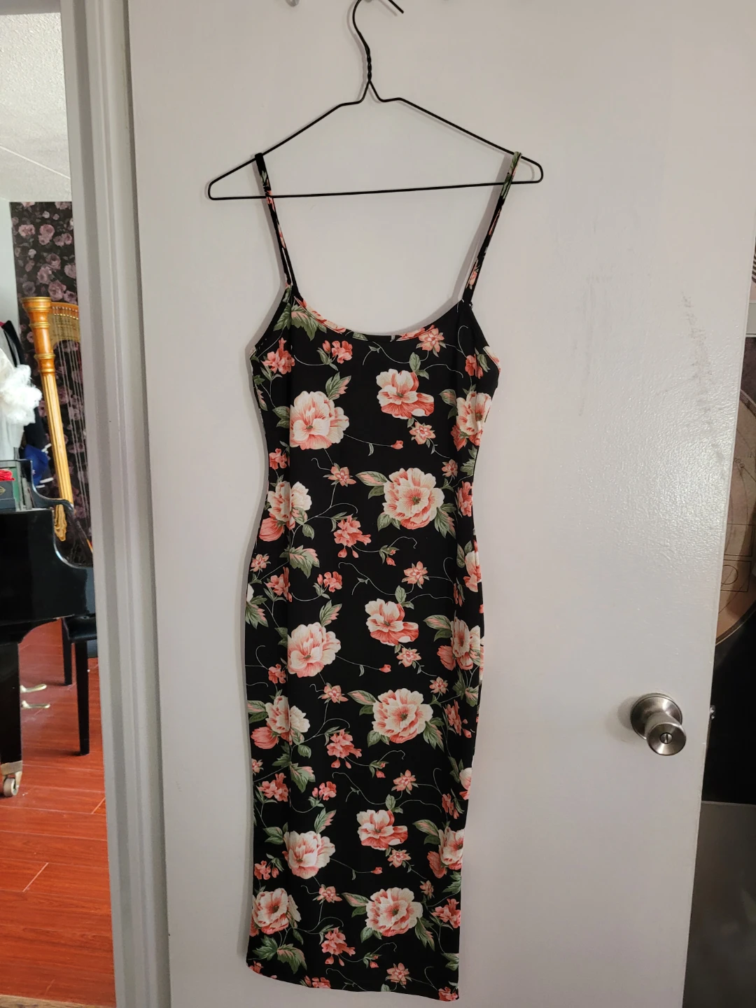 Floral Print Spaghetti Strap Dress
