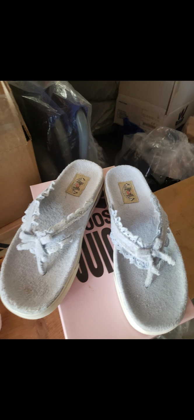 Juicy Couture Light Blue Ruffle Flip Flops - photo 2