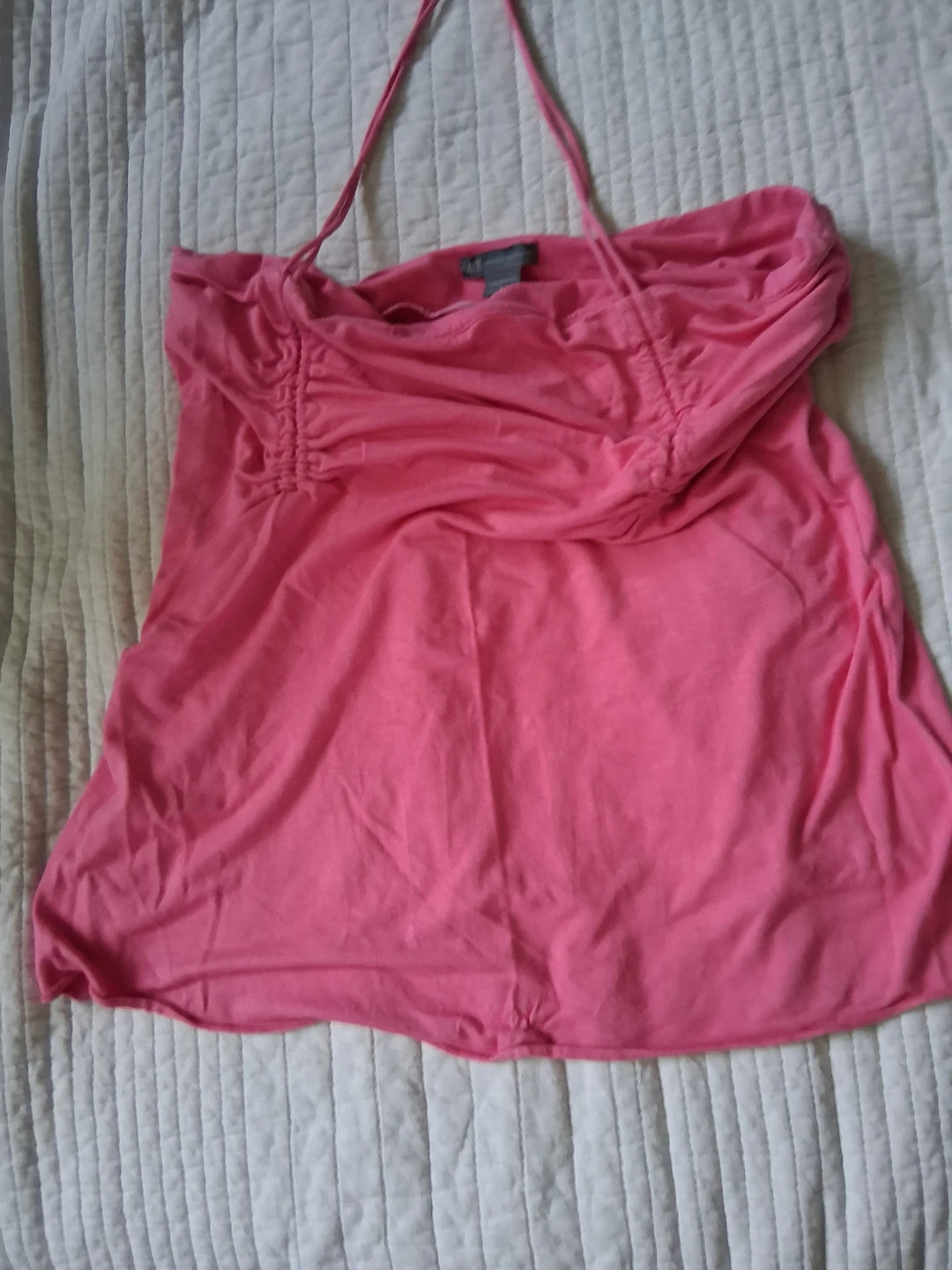 Armani Exchange Pink Halter Neck Tank Top