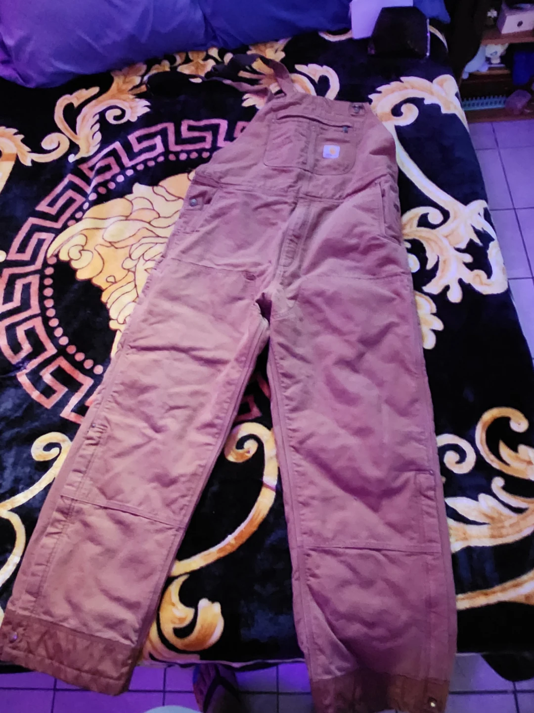 Carhartt Overalls Size M Brown