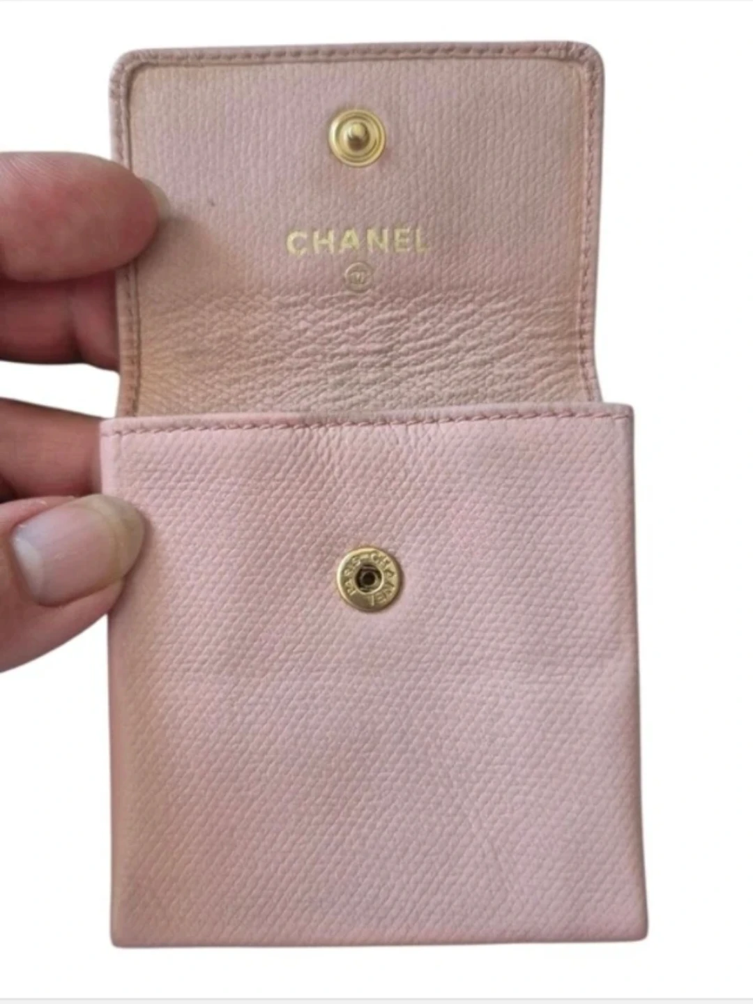 Chanel Pink Leather CC Coin Wallet - photo 3