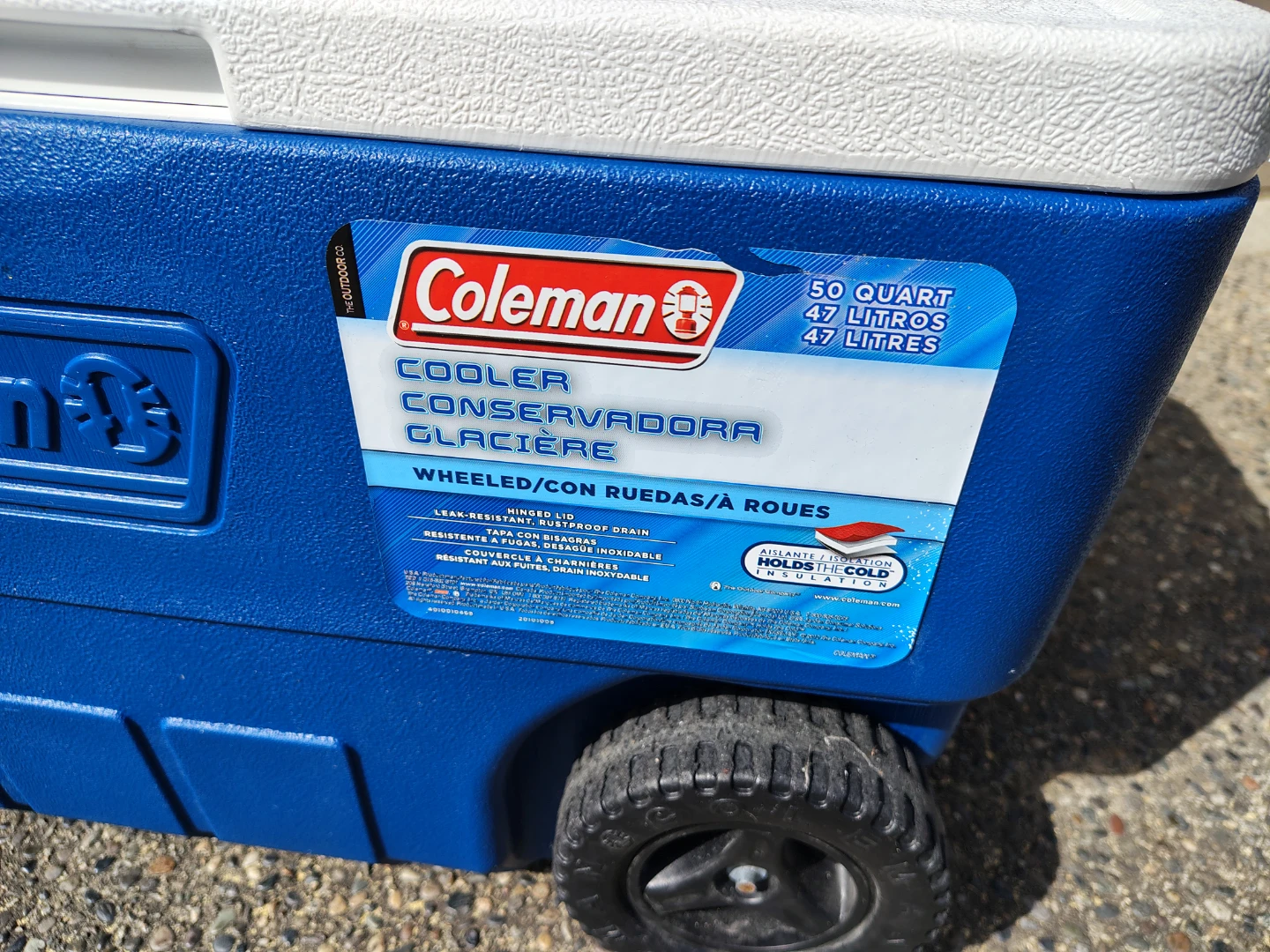 50 Quart Coleman Wheeled Cooler with Drain - photo 2
