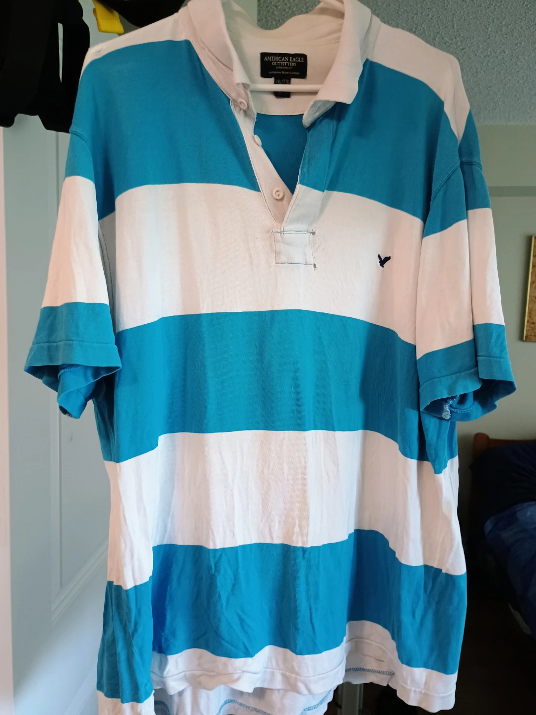 ⚽  American Eagle Outfitters Striped Rugby Polo Shirt XXL