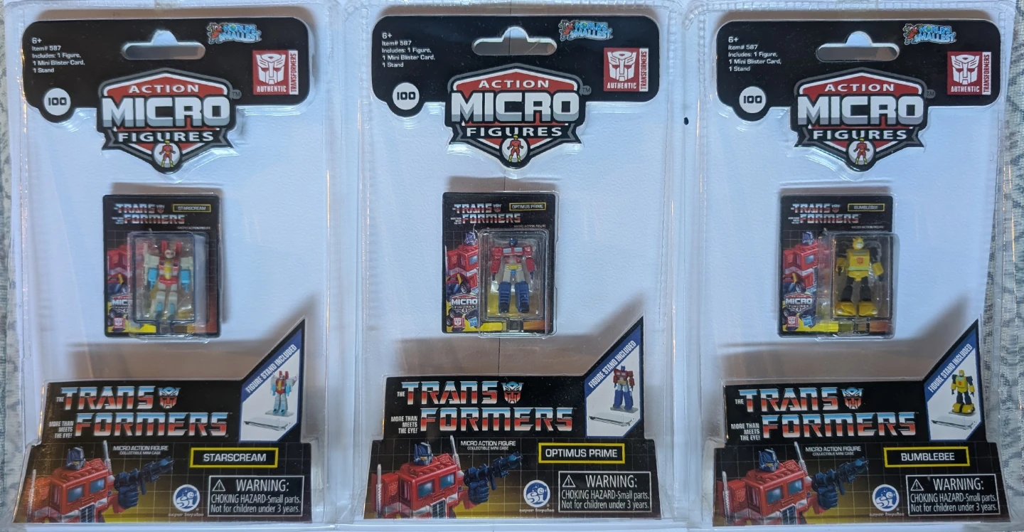 World's Smallest G1 Transformers: Complete Set of 3