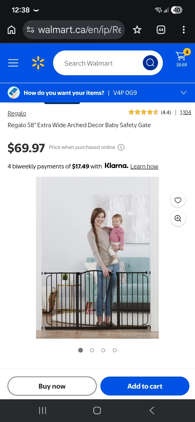 Regalo 58" Extra Wide Arched Decor Baby Safety Gate