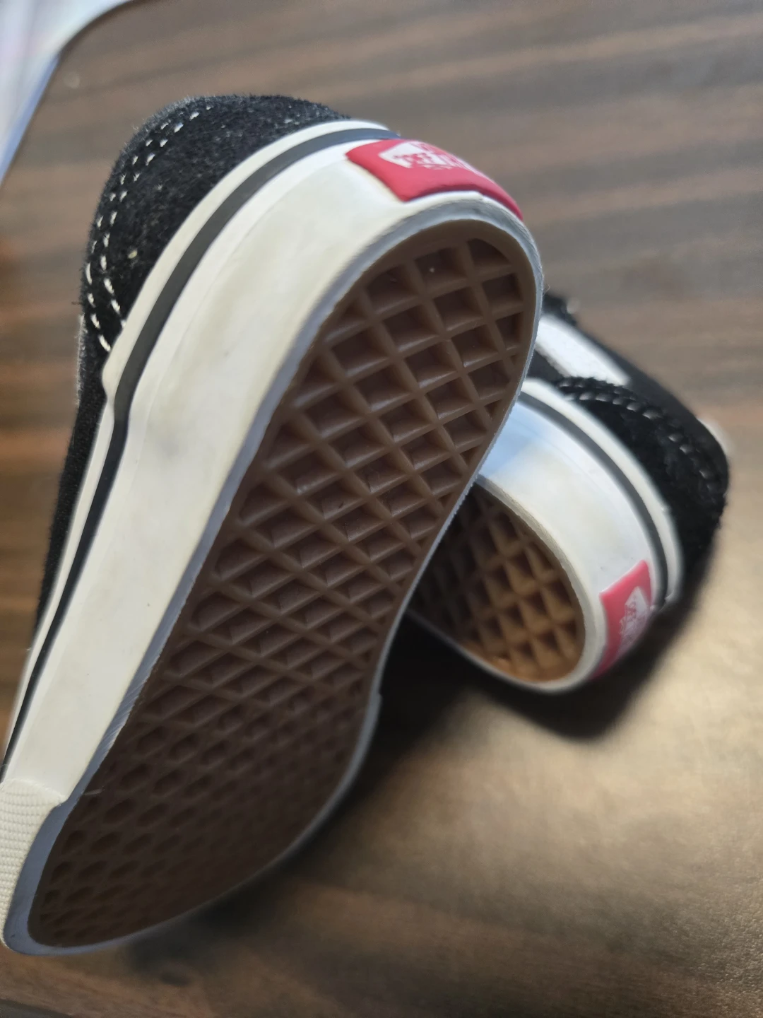 Vans Toddler Old Skool V Shoes Black White Size 5 - photo 2