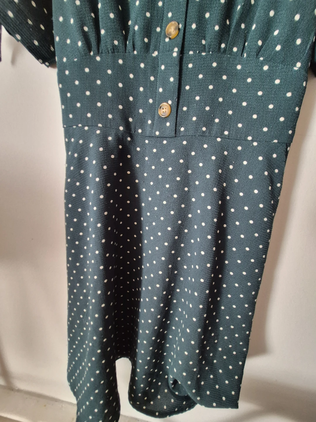 Dark Green Polka Dot Midi Dress - photo 2