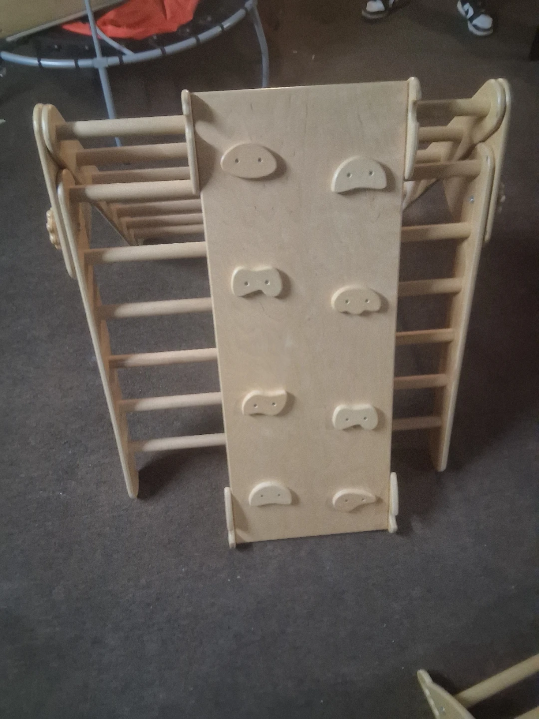 Wooden Pikler Triangle Climber and Slide