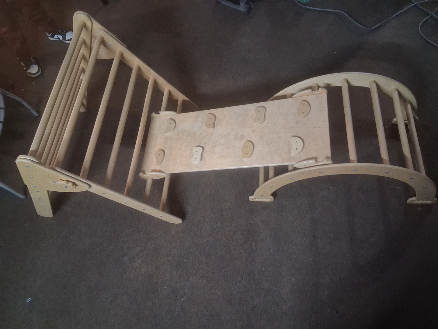 Wooden Pikler Triangle Climber and Slide - photo 2