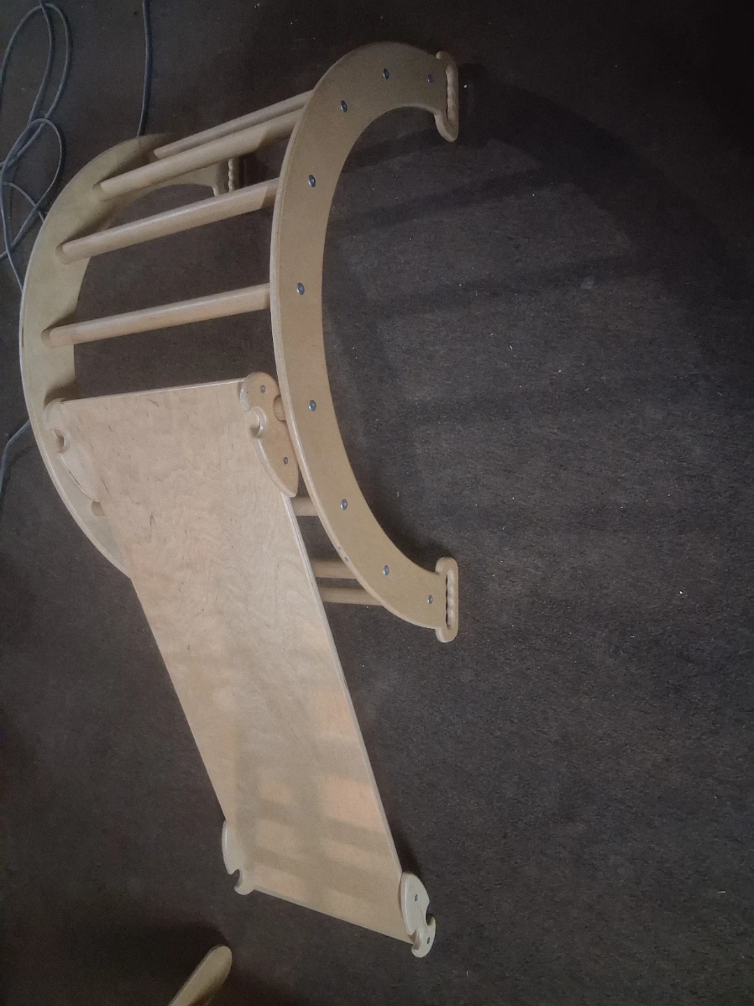 Wooden Pikler Triangle Climber and Slide - photo 3