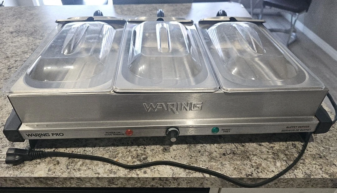 Waring Pro Buffet Server 3-Pan Electric Food Warmer