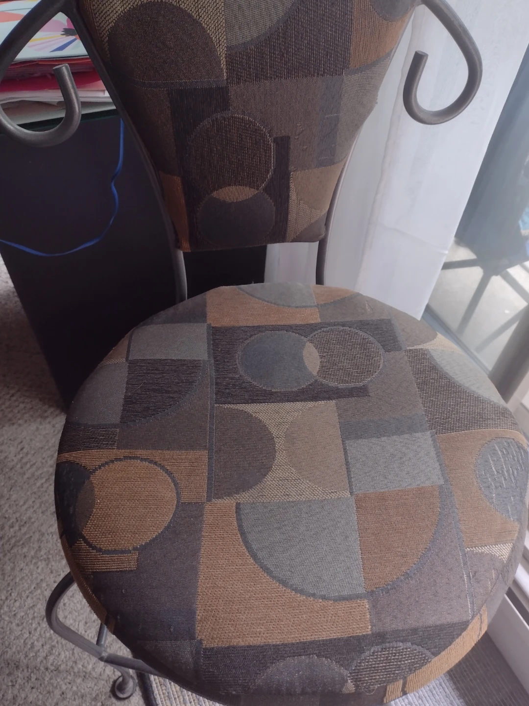 3 Bar Stools Comfy counter height Fabric Seat - photo 5