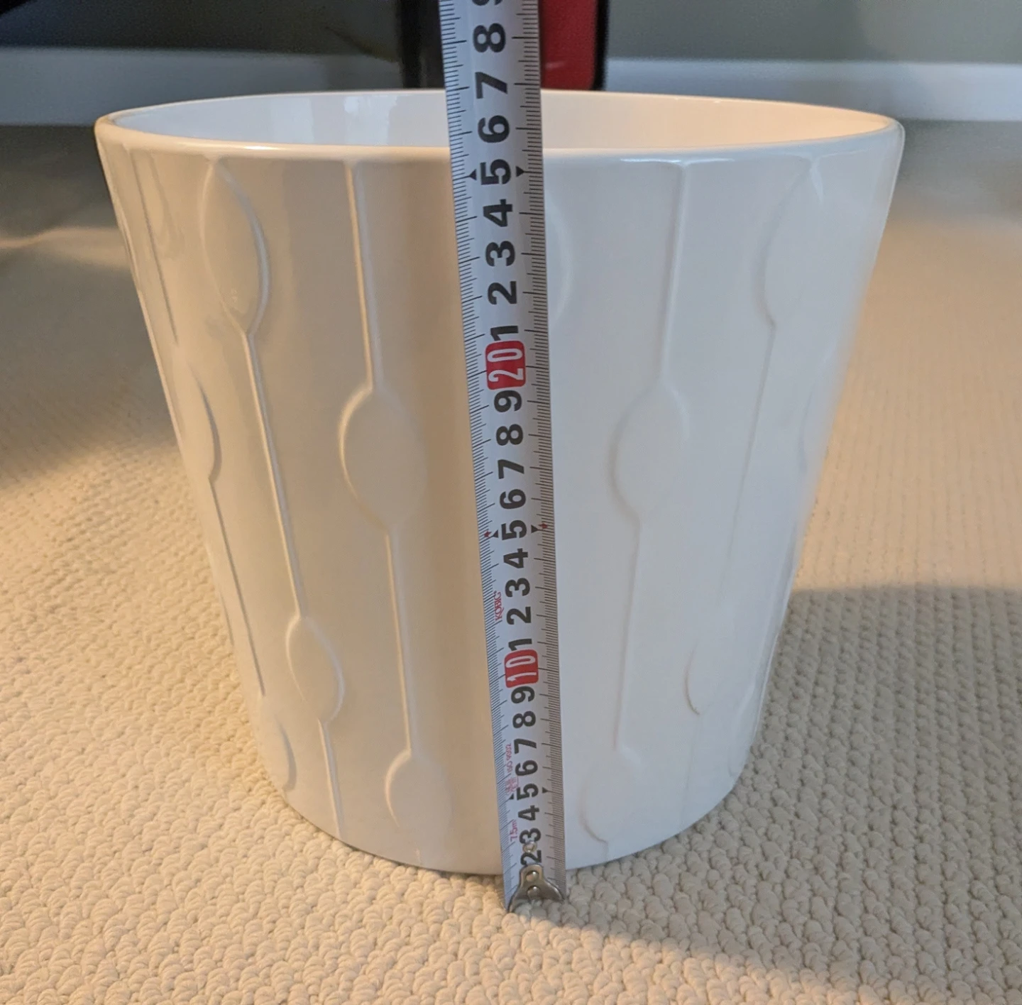 White Decorative Planter Pot - photo 3