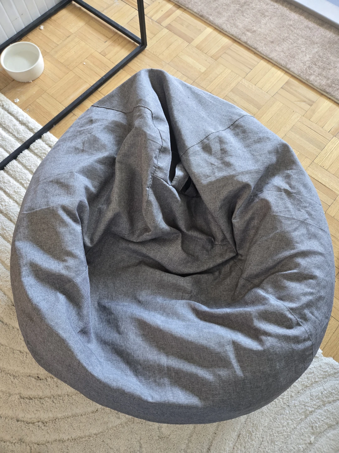 Large Grey Bean Bag Chair