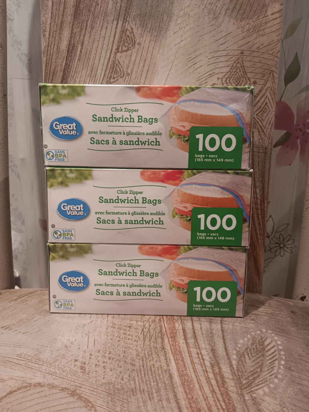 Great Value Click Zipper Sandwich Bags