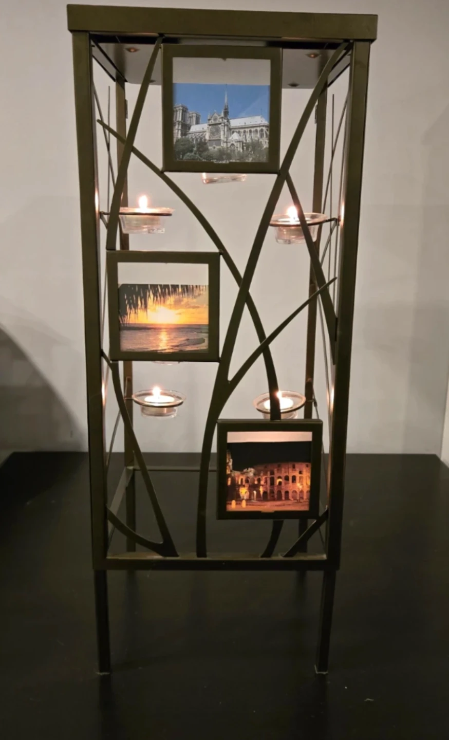 Vintage  Partylite Table - Photo Frame Candle Holder