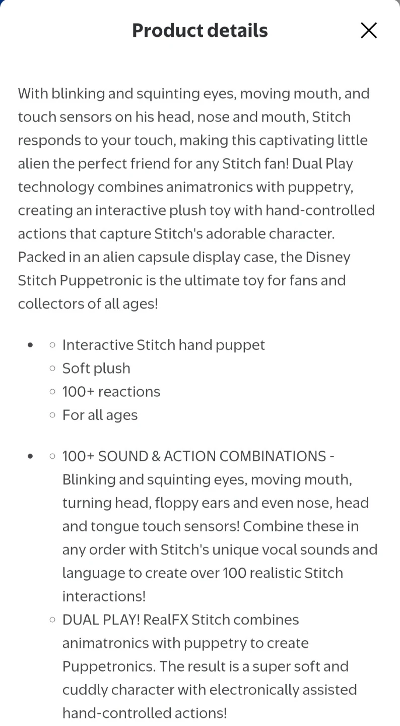 Disney Lilo & Stitch RealFX Interactive Plush Puppet - photo 4