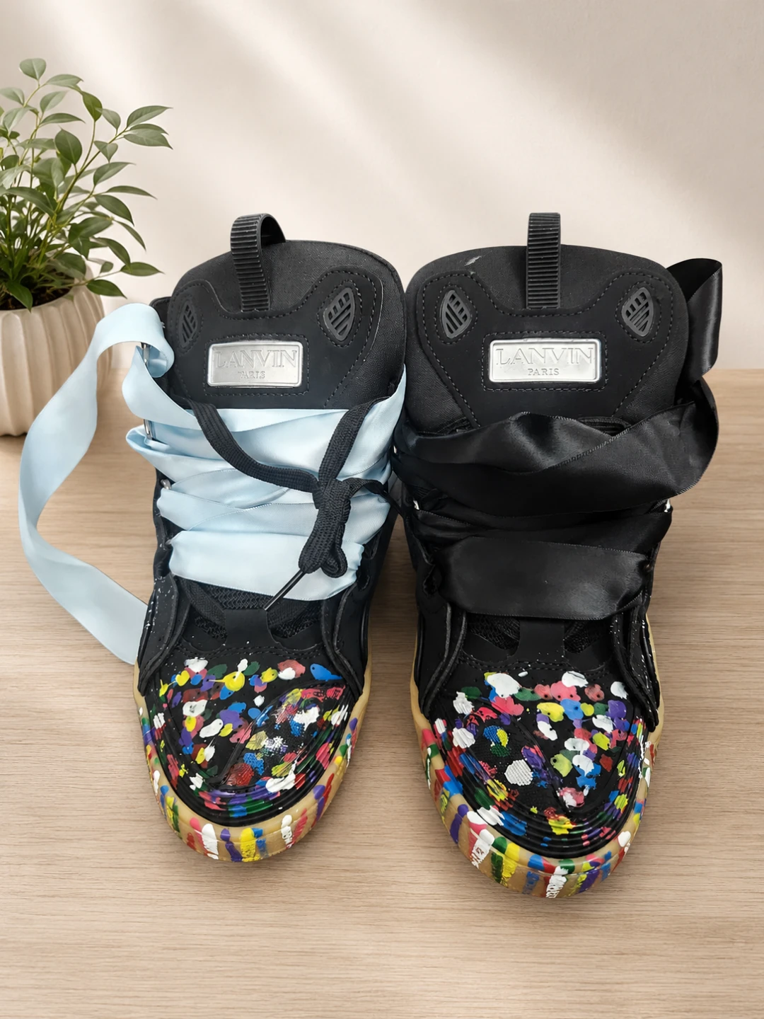 Lanvin Black Curb Sneakers