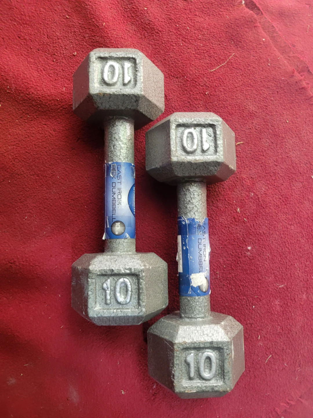 10LB HEXHEAD DUMBBELLS  TOTAL 20LBs
