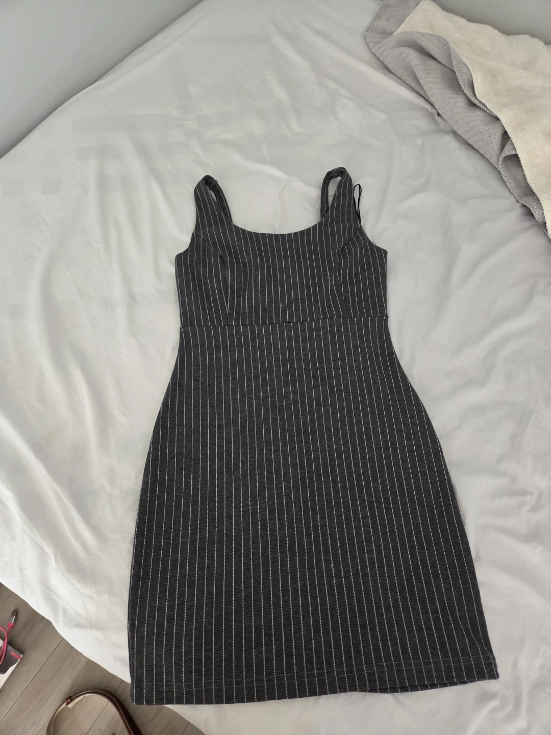 Forever 21 Striped Pinafore Dress - Medium