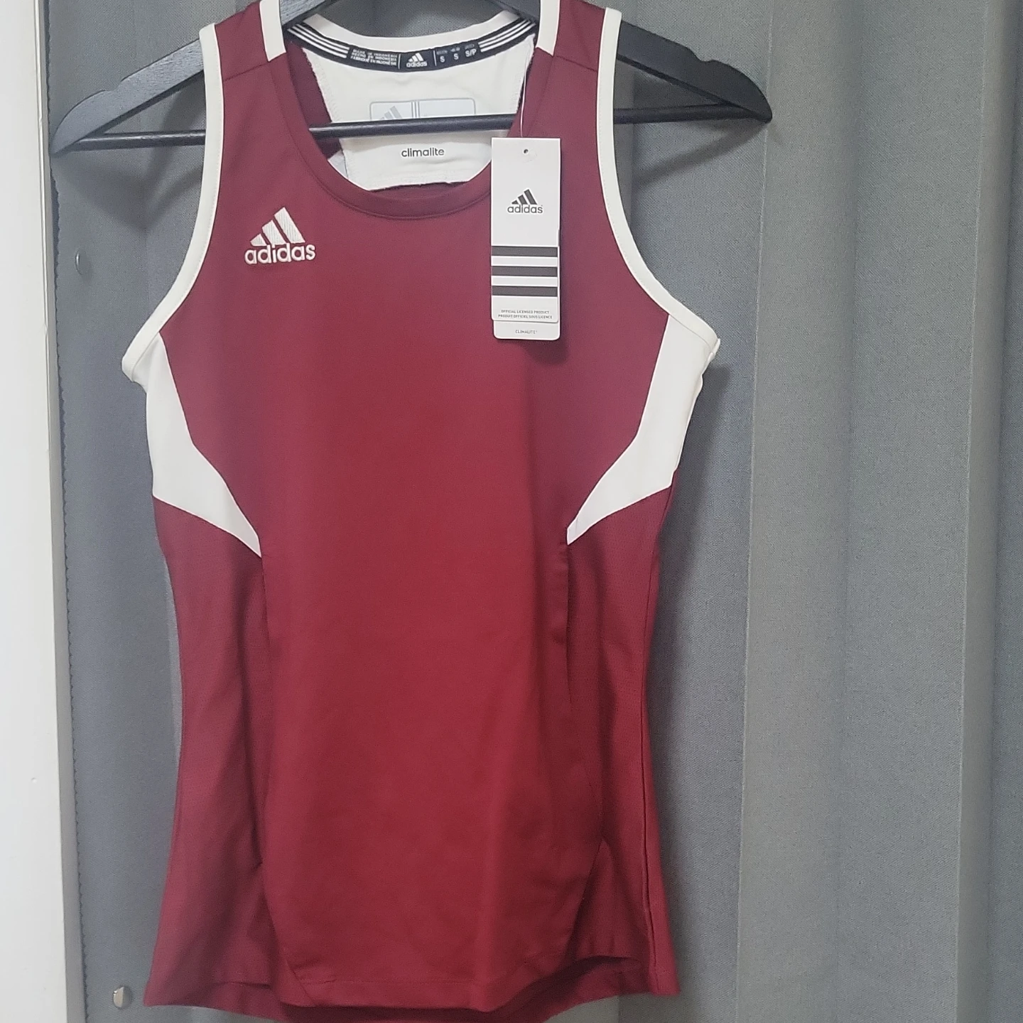 Adidas Climalite Tank Top - Red/White - Size S