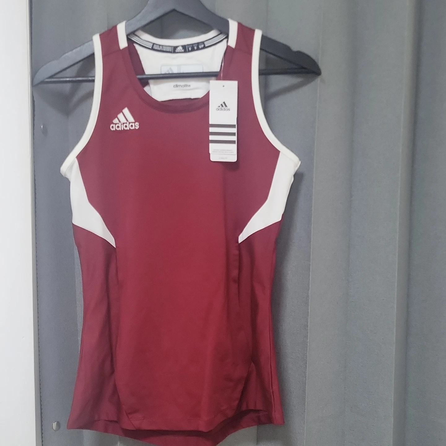 Adidas Climalite Tank Top - Red/White - Size S - photo 2