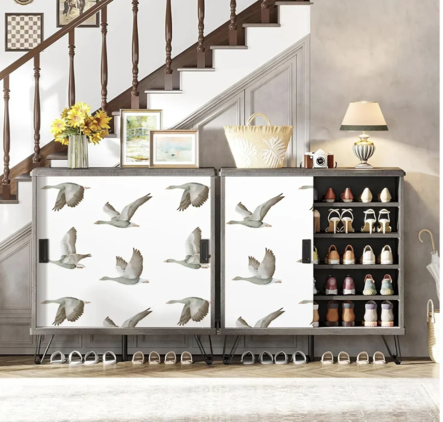 Flying Goose Peel & Stick Vintage Wallpaper 16.9" x 118" - photo 3