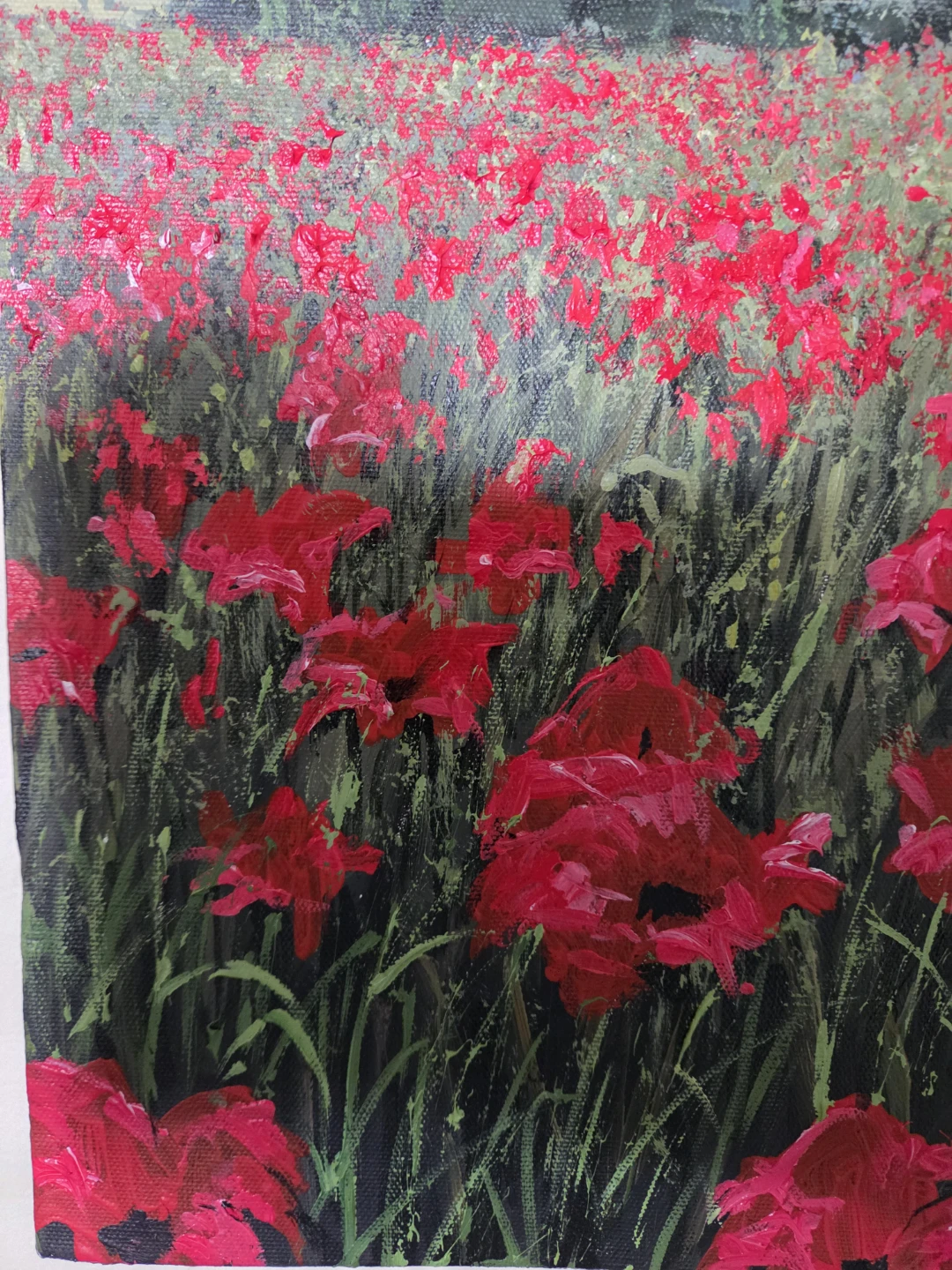 ⚽️Painting of a poppy field with a mountain landscape - photo 3