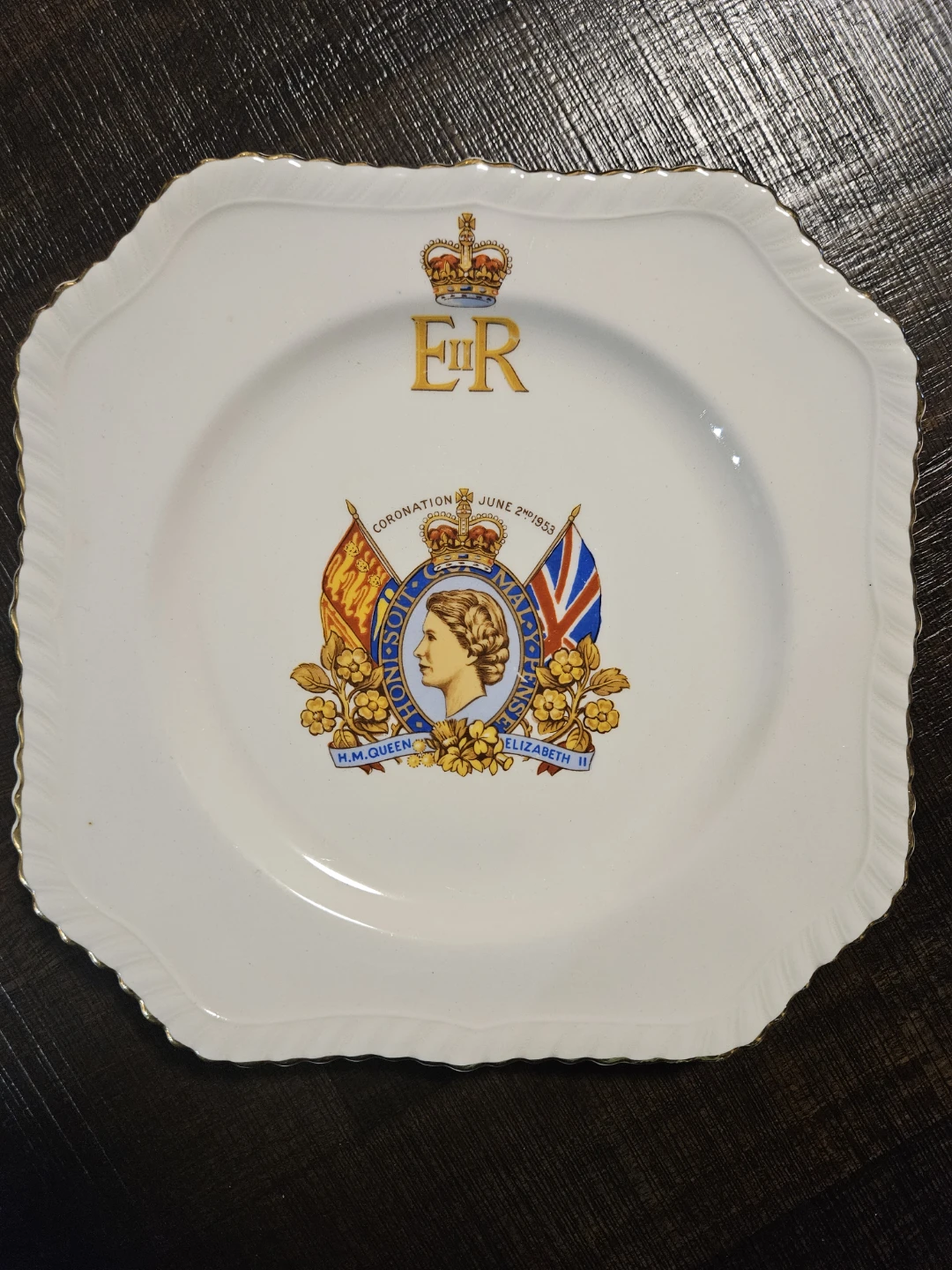 Coronation Queen Elizabeth II Commemorative Plate June 2nd 1953 - photo 2