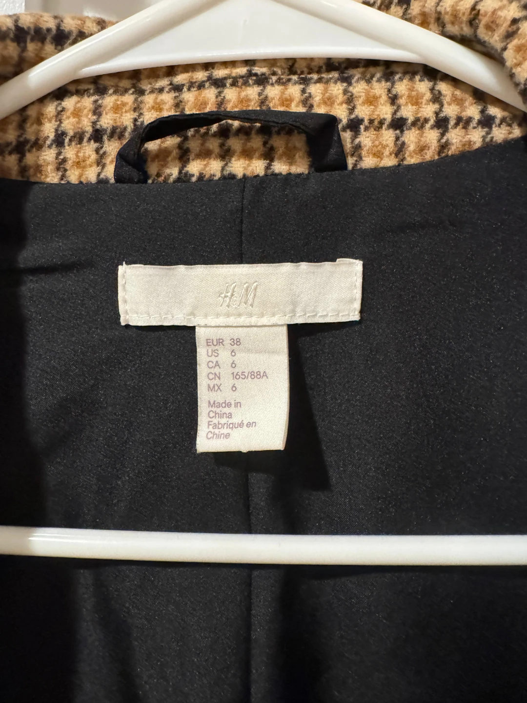 H&M Plaid Double-Breasted Coat - photo 2