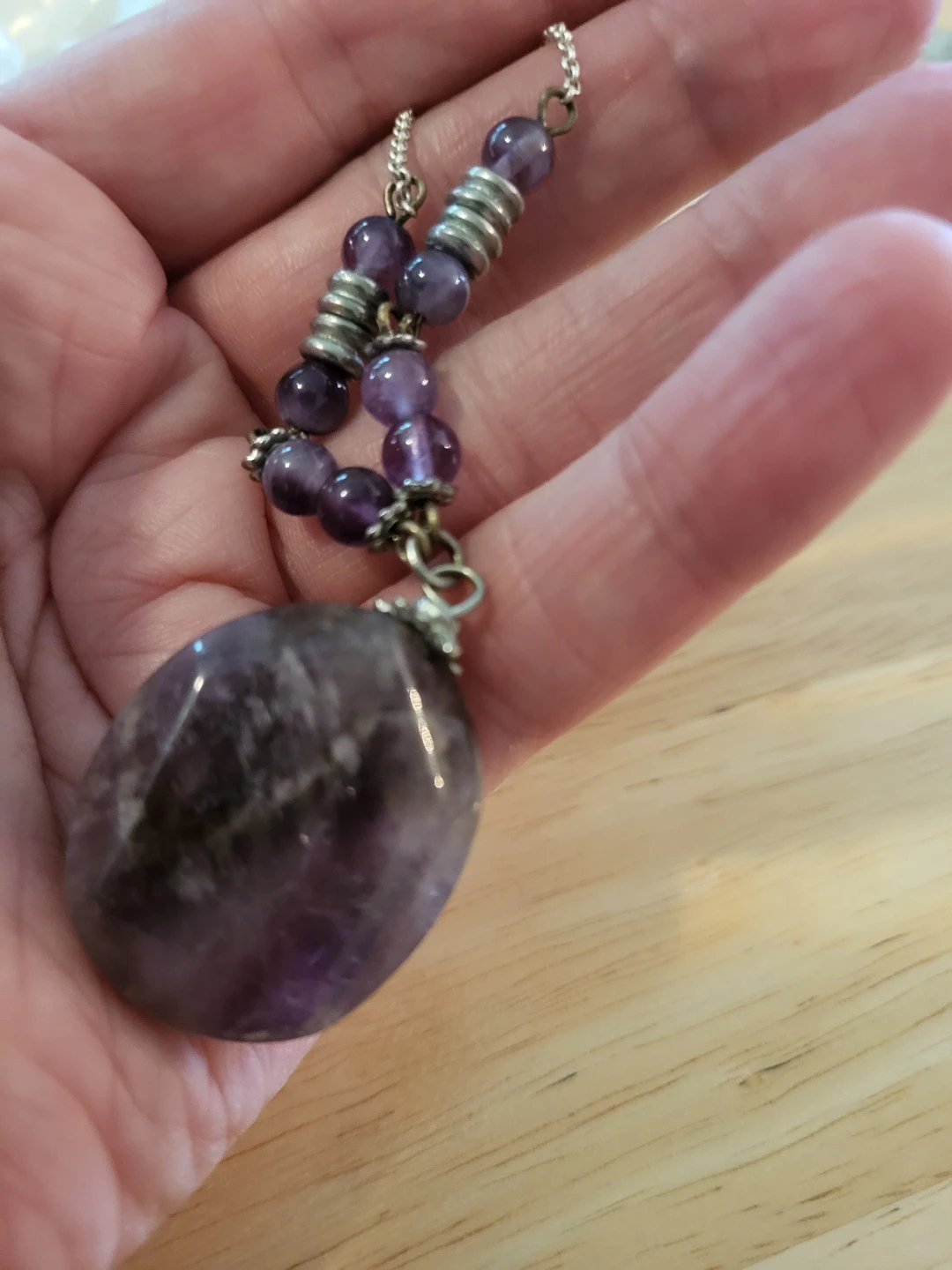 Amethyst and Sterling Silver Necklace - photo 3